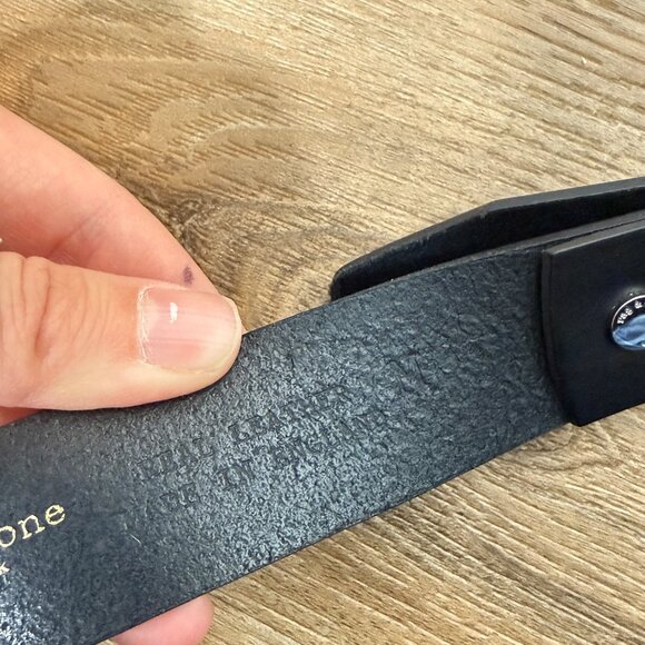 Rag & Bone Black Boyfriend Leather Belt Minimalist Classic Menswear Unisex M - Picture 4 of 7